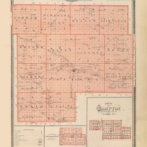1875 Map of Grundy County Iowa
