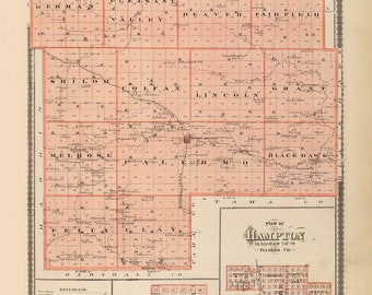 1875 Map of Grundy County Iowa