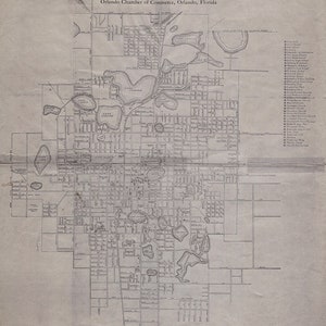 Mapa de Orlando, Flórida, 1924