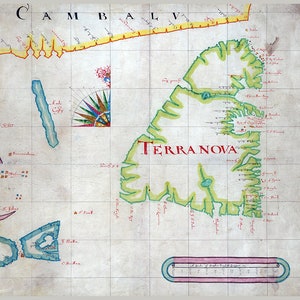 Kaart van Newfoundland uit 1671