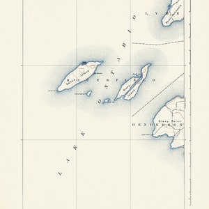 1895 Topo Map of Stony Island New York Lake Erie Quadrangle