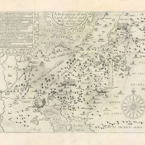 1624 Karte des Landes Gosen und Moses Passage Holylands