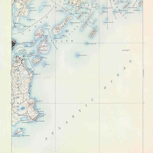 1893 Topo Karte von Casco Bay Maine Quad Cape Elizabeth