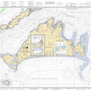 2011 Nautical Map of Martha&#39;s Vineyard