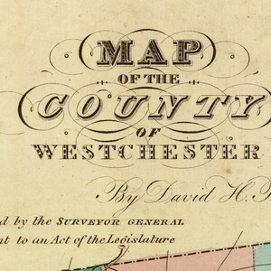 1829 Map of Westchester County New York - Etsy