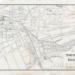 1895 Plan de Saratoga Springs, New York