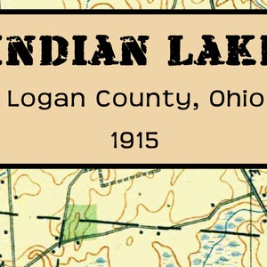 1915 Map of Indian Lake Logan County Ohio - Etsy