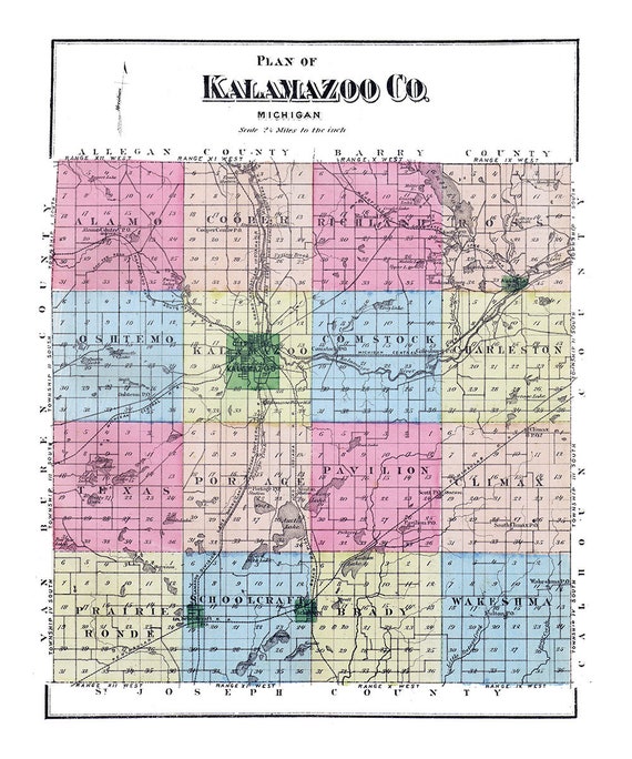 Kalamazoo County Township Map Kalamazoo, Portage Offer Storm Debris