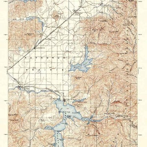 Carte topographique de Rathdrum, Idaho, 1903, Coeur D Alene Lake