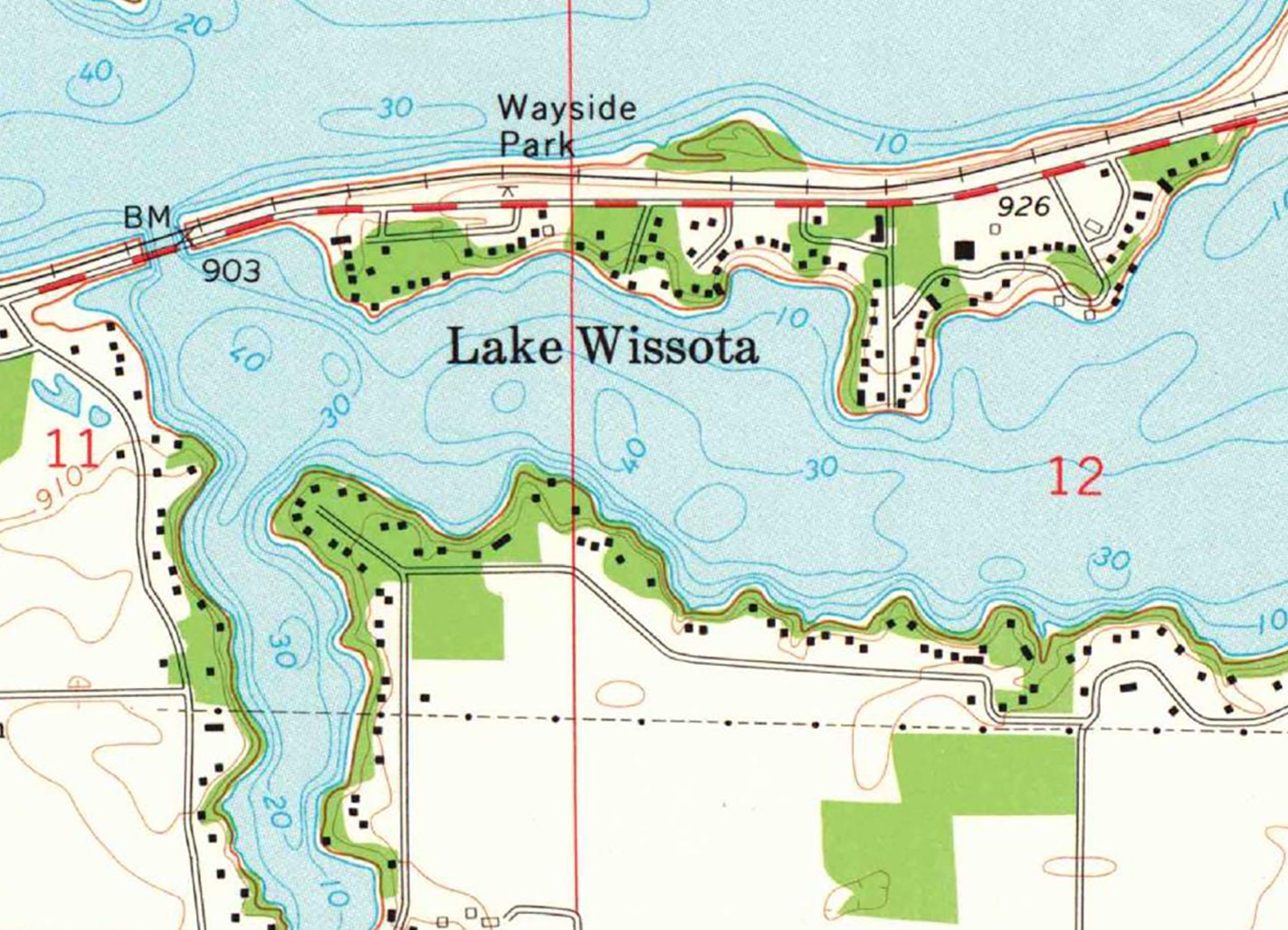 1972 Map of Lake Wissota Wisconsin - Etsy