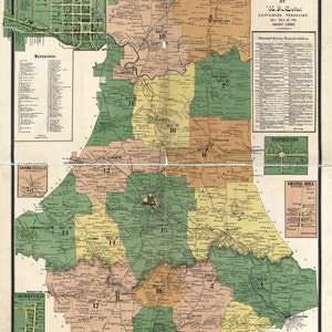 1899-Karte von Marshall County, Tennessee, Louisburg