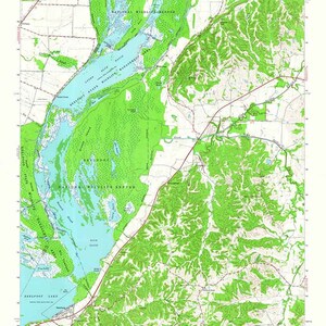 1964 Topo Map of Samburg Tennessee Reelfoot Wildlife