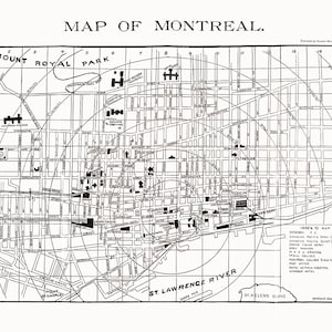 1903 Plan de Montréal Canada