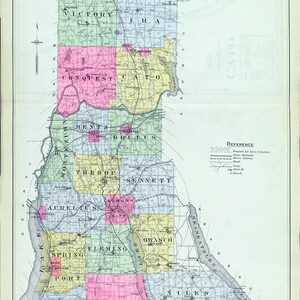 Carte du comté de Cayuga, New York, 1904