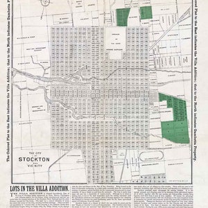 1891 Map of Stockton California