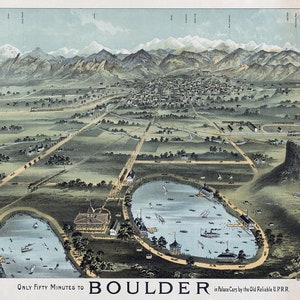 1894 Panoramakarte von Boulder Colorado