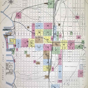 1888 Stadtplan von Erie County, Pennsylvania