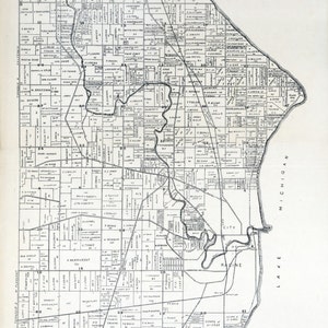 1893 Map of Racine County Wisconsin East Side of County image 1