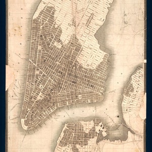 1834 Mappa della città di New York