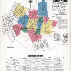 1923 Stadtplan von Glassboro, New Jersey