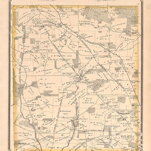 1875 Carte du canton de Radnor, comté de Delaware, Pennsylvanie