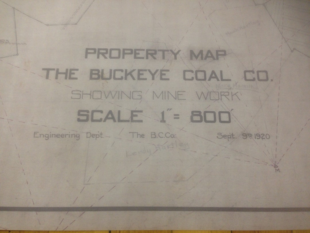 1920 Nemacolin Mine Map Carmichaels Greene County Pa Etsy
