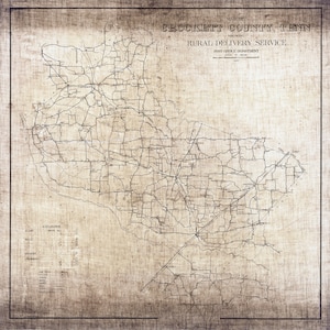 1920 Carte du comté de Crockett, Tennessee