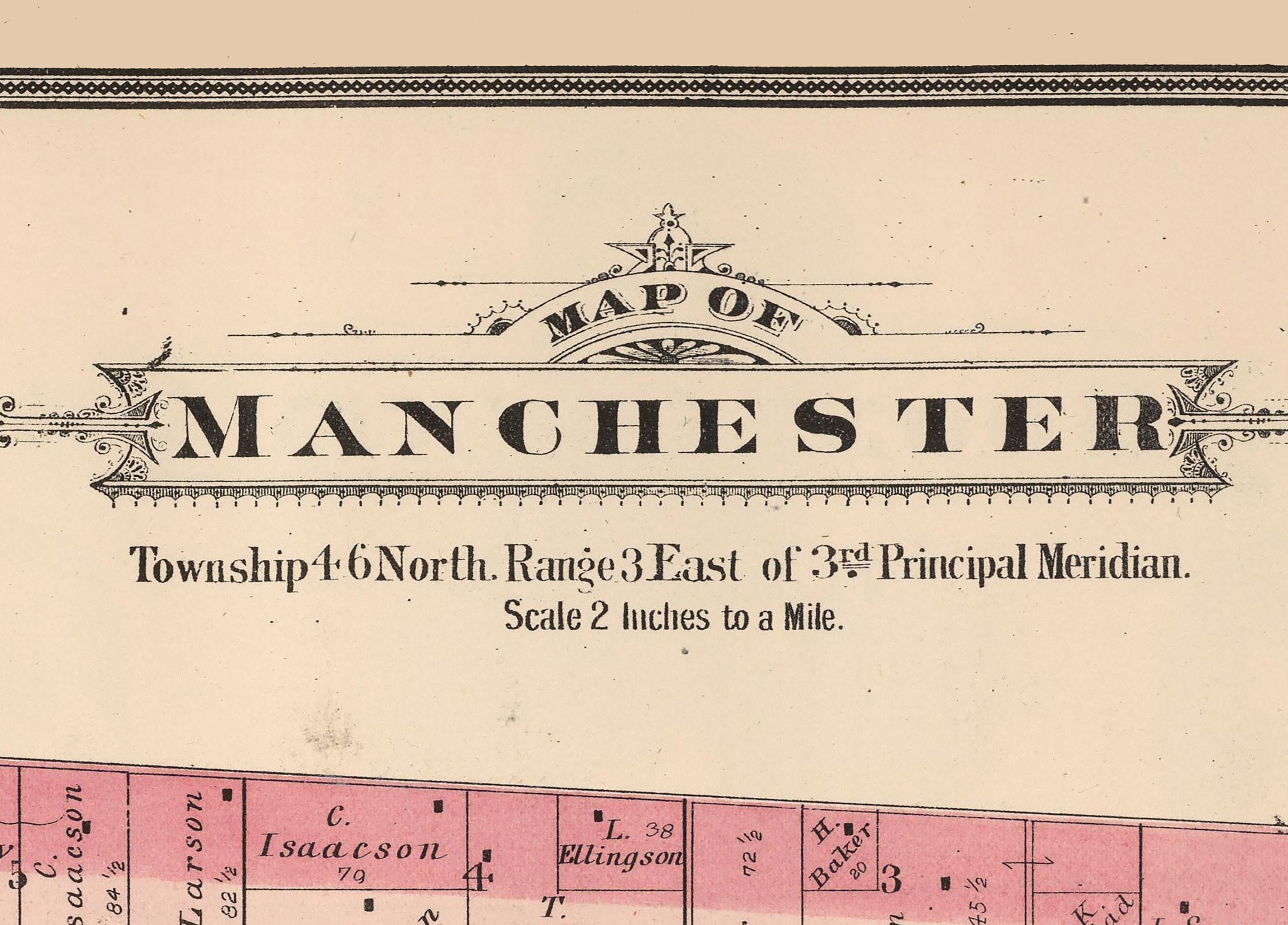 1886 Map of Manchester Township Boone County Illinois - Etsy