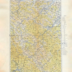 1922-Karte der Turka und Stary Sambor Region Galizien Ukraine