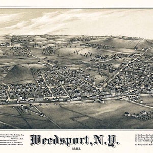1885 Panoramakarte von Weedsport New York