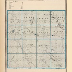 1875 Map of Carroll County Iowa