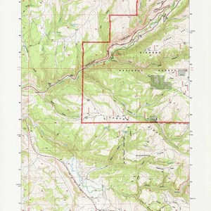 Carte topographique de Old Maid Gulch, Wyoming, WY, forêt Bighorn, 1993