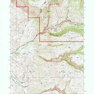 1993 Topo Map of Black Mountain Wyoming WY Bighorn Forest