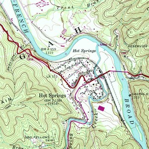 1991 Topo Map of Hot Springs North Carolina - Etsy