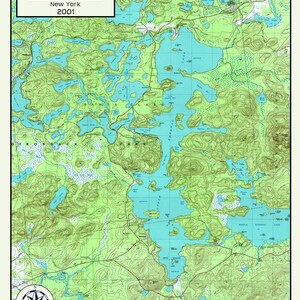 2001 Karte von Upper Saranac Lake New York