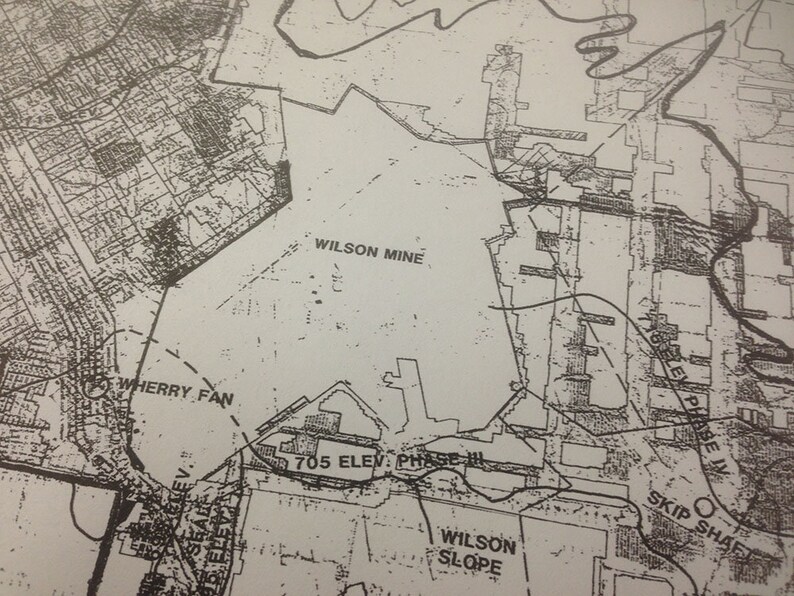 1987 Coal Mine Map of Bethenergy Mines Inc Mine 84 Washington Etsy