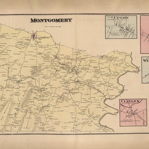 1868 Map of Montgomery Township Franklin County Pennsylvania