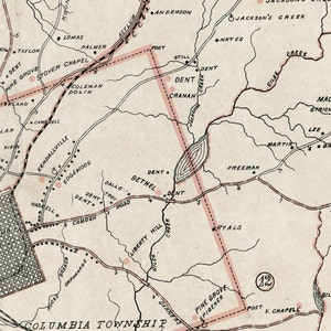 1897 Map of Richland County South Carolina Family Names - Etsy