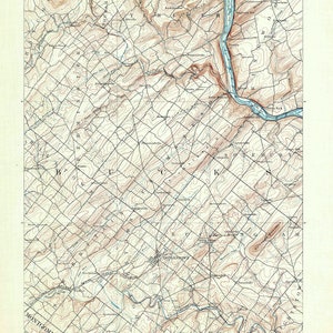 1890 Topo Map of Doylestown Pennsylvania