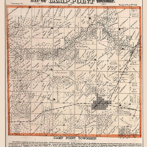 1872-Karte der Camp Point Township Adams County, Illinois