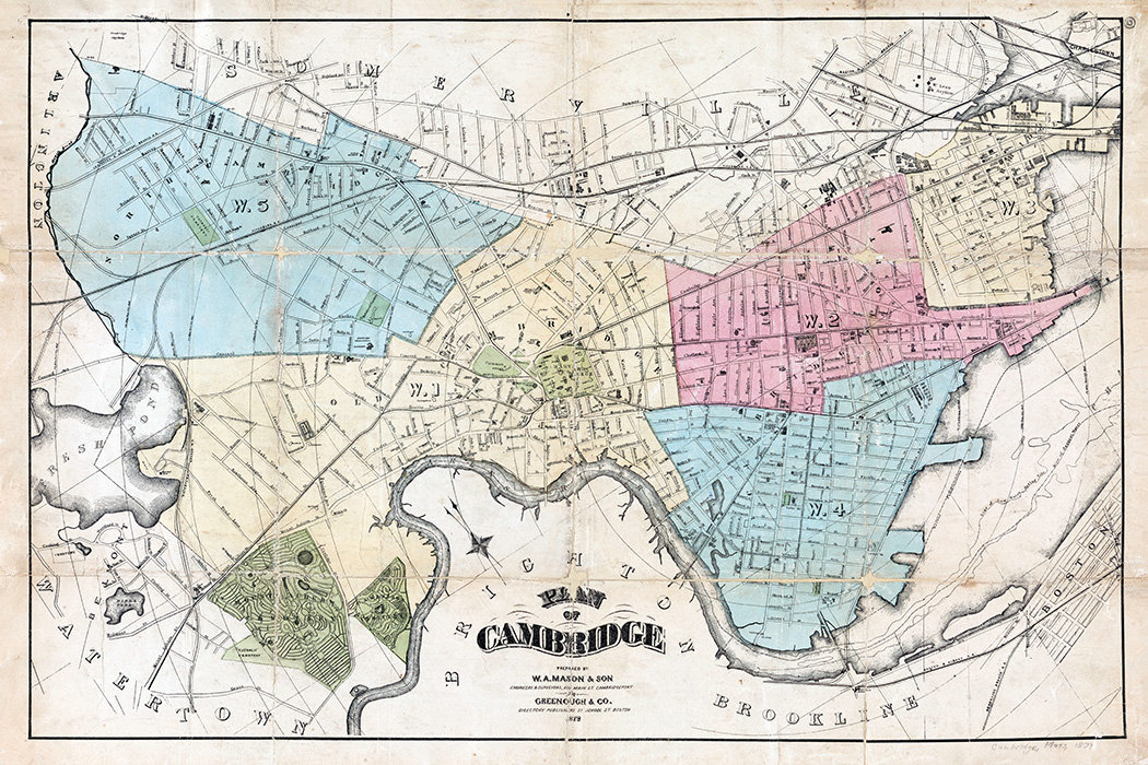 1879 Map of Cambridge Massachusetts Etsy UK