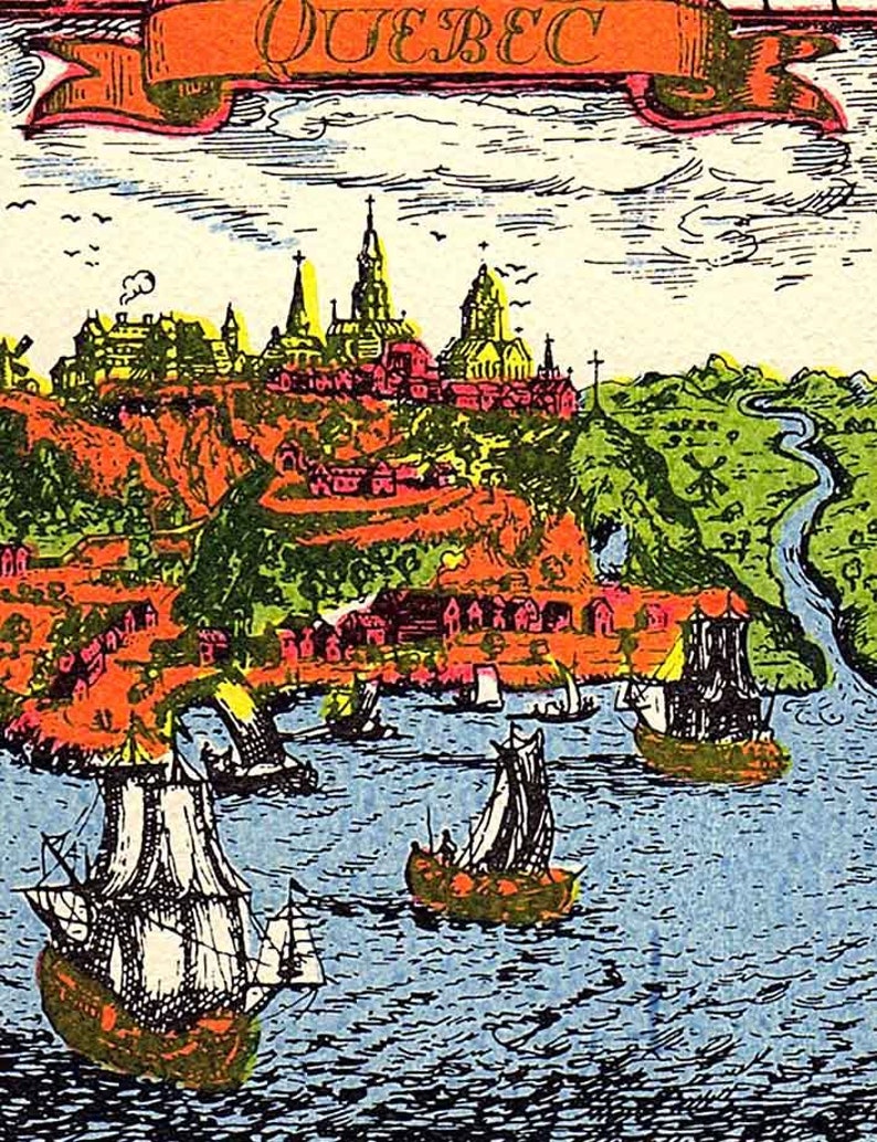 16th Century Map of America and Canada Etsy