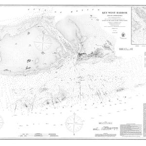 Carte nautique de 1871, Key West Harbor, Floride