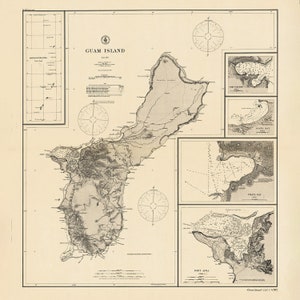 1906 Map of Guam Island