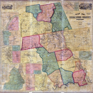1859 Map of Middlesex County Connecticut Genealogy