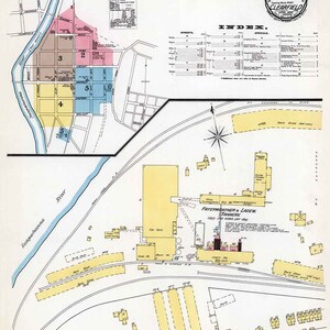 Sanborn 1892 Carte du comté de Clearfield en Pennsylvanie