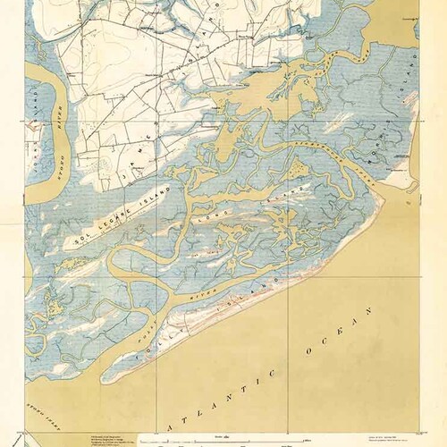 Map Of James Island Sc 1919 Topo Map Of James Island South Carolina Quadrangle Folly | Etsy  Australia