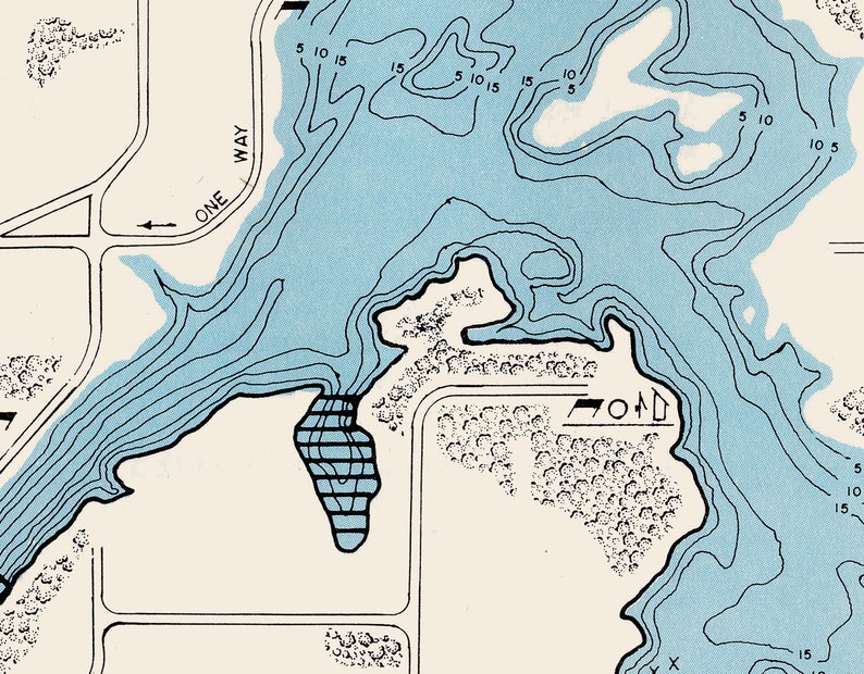 1958 Map of Mogadore Reservoir Portage County Ohio Etsy Ireland