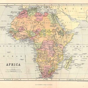 1888 Map of Africa