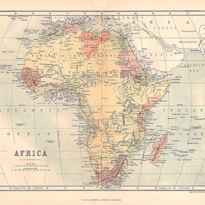 1874 Map of Africa